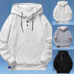 Men's Hoodies Sweatshirts 2023 MenS Casual Pattern Drawstring Sweatshirts Pullover Sports Long Sleeved Sweater Autumn And Winter Men Loose Hoodies