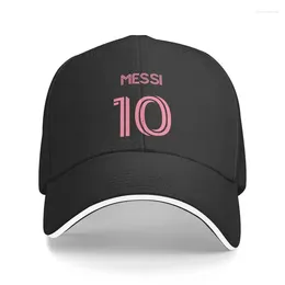 Ball Caps Punk Unisex Pink Messis 10 Soccer Baseball Cap Adult Football Adjustable Dad Hat Men Women Sports