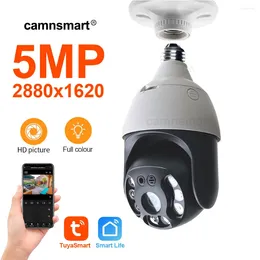 Outdoor Wifi Camera Zoom Secur CAM PTZ Dome Speed Bulb Socket Smart Home YCC365PLUS TUYA APP Motion Detection Two Way Talk