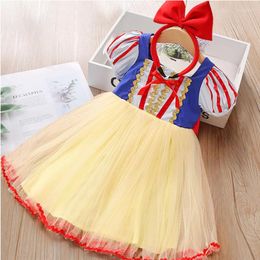 Girl Dresses Kids 2024 For Girls Short Sleeve Dress Sequined Party Costume Fairy Summer Puffy Rainbow Children Clothing