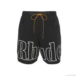 Designer trendy rhuedes shorts swimming knee length hip-hop high street sports plus size Men stretch training beach pants 1 OQ69