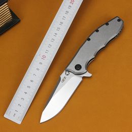 ZT0562 High Hardness Folding Knife Bearing Hunting Knifes Survival Pocket Knives Multi function Outdoor Cutlery Camping Blades Sharpen Cutter Titanium Handle