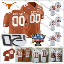 Texas Custom Longhorns 2019 Football Any Name Number Orange White 11 Ehlinger 7 Sterns 9 Collin Johnson Young Sugar Bowl NCAA 150Th Jer 84