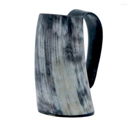 Mugs Natural Handmade Ox Buffalo Horn Coffee Mug Viking Drinking Beer Mug-Food Grade&One Year Warranty