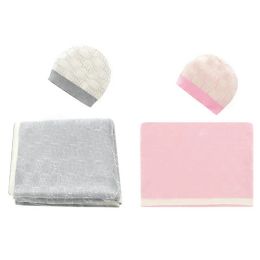 Baby Cotton Blankets hat boy girl children knitted jacquard kids designer car air conditioner blanket mattress carriage hug quilt Swaddling CXG2401312-6