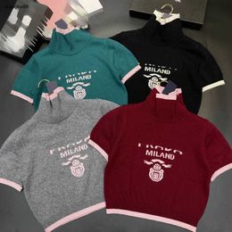 brand women designer costume T shirt fashion Letter printing short sleeve tall lead high quality ladies knitting upper garment Jan 31