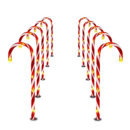 Christmas Decorations Candy Cane Pathway Lights Christmas Year Holiday Outdoor Garden Home Light Navidad 2021240a