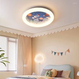 Ceiling Lights Space Planet Spaceship Children's Room Light National Style Girl Boy Bedroom Full Spectrum Eye Protection Le