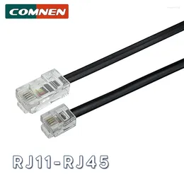 Computer Cables COMNEN RJ11 To RJ45 Adapter Data Cable Telephone Male Modular Cord Handset Voice Extension
