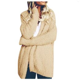 Women's Jackets Fashion Women Casual Loose Long Sleeve Solid Colour Plush Tops Coat Top Blouse 2024 T Shirt For Y2k Clothes