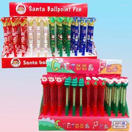 48pcs Christmas Diamond Ballpoint Pen Office Signature Santa Claus Gel School Supplies Writing Stationery Wholesale