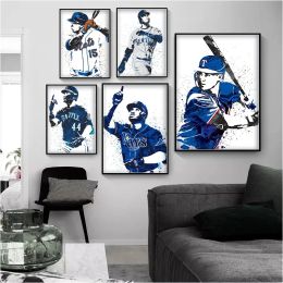 Famous Baseball Astro Athlete Modern Sports Custom Art Poster Canvas Painting and Prints Wall Art Picture for Bedroom Home Decor