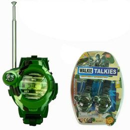 2 Walkie Talkies Watches childrens toys 7-in-1 camouflage 2-way wireless mini walkie talkie walkie talkie clock childrens toys M240826