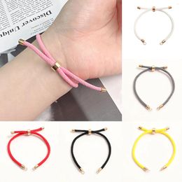 Link Bracelets 1PC Red Black Braided Line Good Luck Rope Bracelet For Women Men DIY Bangle Accessories Adjustable Cotton Chain Couple Gift