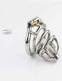 2022 Stainless Steel Lockable Male Bondage Devices Cock Cage Penis Ring Cage Dildo Rings Sex Toys For Men2123609