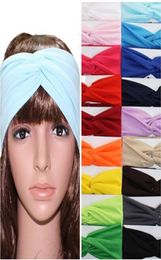 wide 3 5 in width turban headbands women turban head wrap headband fabric hair wrap 10pcs lot2224043