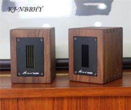 Speakers HIFI Black Walnut Solid Wood External Audiophile Aluminium Ribbon Super Tweeter Speaker 91.5dB/mW 30 W