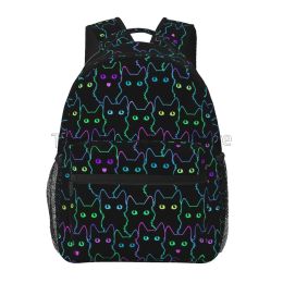 Backpack Cute Cartoon Black Cats School Backpack Women Girl Laptop Bookbag Durable Casual Daypack Lightweight Hiking Travel Bag