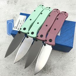 BM Mini Bugout 533/533BK Cep Katlanır Bıçak Damla Noktası Düz ​​Bıçak Naylon Fiber Kulplar EDC Taktik Açık Kamp Hayatta Kalma Bıçakları BM 535 3300 9400 15080