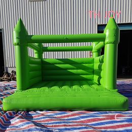 outdoor activities 4.5x4.5m (15x15ft) full PVC inflatable wedding bouncer house commercial green Chrirstmas bouncy caslte party moonwalK house for adults N kids