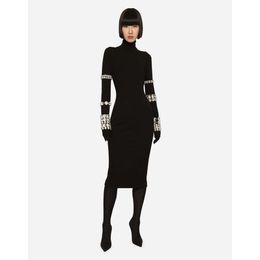 Autumn and Winter New High Collar Diamond Long Sleeve Bandage Fashion Tight Party Dress