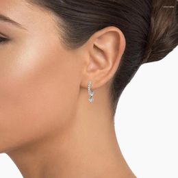 Stud Earrings S925 Sterling Silver Jewellery Heart Shaped Lab Diamond Huggie (1/3 Ct. Tw.)