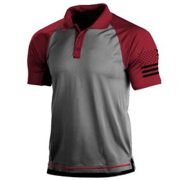 2023 Mens Outdoor US Flag Tactical Sports Polo Neck Polo Shirt