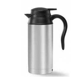 Kettles 12V/24V Electric Heating Cup Kettle Stainless Steel Water Heater Bottle For Tea Coffee Drinking Travel Car Truck Kettle 750ML
