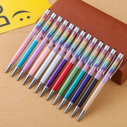 Crystal Metal Ballpoint Capacitive Touch Pen Stylus Rainbow Student Writing Ballpoints Mobile Phone Touch Pen Diamond Gift Pens School Office Supplies