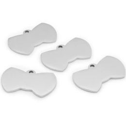 Tags 20PCS Pet Cat NameTags ID Butterfly Festiva Stainless Steel Engraving Accessories Dog Nameplate Antilost Pendant Metal Keyring