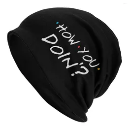 Berets Friends Tv Show Beanie Hats How You Doin Bonnet Unisex Adult Trendy Kpop Skullies Beanies Winter Design Head Wrap Caps