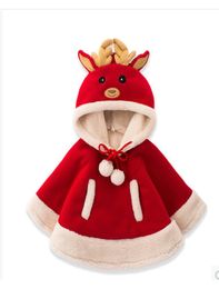 baby girls clothing outwear Christmas poncho children red elk Christmas cloak cosplay for kids girl coat4708553