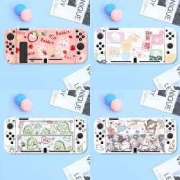 Cases Cute Animals TPU Soft Protective Case Skin For Nintendo Switch Oled NS JoyCon Front Back Housing Shell Bumper Cover Protector