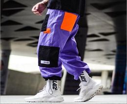 Oversize streetwear men039s joggers loose hip hop hiphop street dance Colour ulzzang beam pants ins super fire pants men7958328