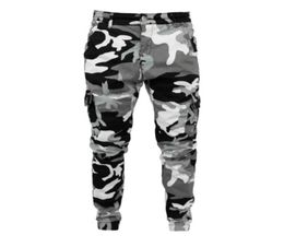 Camouflage Style Men Jeans Jogger Pants Pants Slim Fit Pocket Cargo Hip Hop Trousers Waistline Pencil4597198