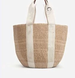 big bag designer fashion mifuko woody l size raffia tote men and women handbag woven leather bucket with letters summer fashion