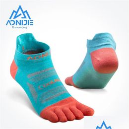 Elbow Knee Pads 3 Pairs Aonijie E4801 E4802 Tra Run Low Cut Athletic Five Toe Socks Quarter Toesocks For Running Marathon Race Tra Dh95D