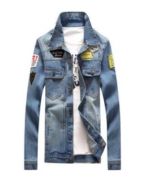 Denim Jacket For Men Male Denim Jackets 2018 spring Coat Fur Collar Jacket Men039s Jean Blouse plus size M4XL6736095