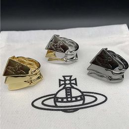 Viviane Jewlery Designer Jewellery for Women Viviennr Westwood Anillos Empress Dowager High Version Four Section Armour Saturn Ring Personalised Nic