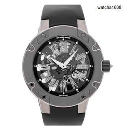 Diamond Watch Designer Wristwatch RM Wrist Watch RM033 Extra Flat Automatic Titanium Mens Strap Watch Chronograph AL TI