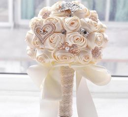 Stunning Wedding Flowers White Bridesmaid Bridal Bouquets Artificial Rose Wedding Bouquet Wedding Supplies buque de noiva6897050