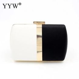 Small Black And White Wedding Clutch For Women Evening Bag Crossbody Bridal Purse Cocktail Party Prom Pochette Femme 240223