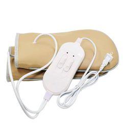 Far Infrared Therapy Electric Heated Spa Feet hand Glove Mitt Warm Salon Vibration Massage Beauty Gloves 220V1266141