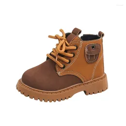 Boots Baby Boys Fashion Autumn Winter Girls Sports Kids Leather Soft Sole Outdoor Casual Shoes Infant First Walkers