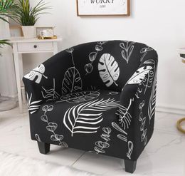 Chair Covers Stretch Club Sofa Cover Elastic Tub For Bar Counter Geometric Armchair Slipcover Printed Living Room8341114