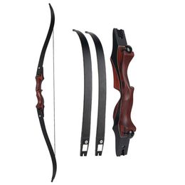 Bow Arrow Toparchery Archery Recurve Bow ILF Bow 25-50lbs Wood Laminated Bow For Outdoor Shooting Sports Hunting Bow YQ240301