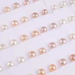 Stud Earrings 20 Pairs Natural Freshwater Pearl Purple White Pink Jewelry Accessories Gift For Women Party Banquets Wedding