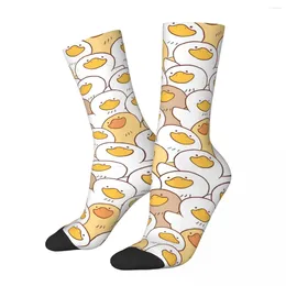 Men's Socks Crazy Sock For Men Cartoon Ducklings Pattern Hip Hop Harajuku Duck Happy Printed Boys Crew Casual Gift