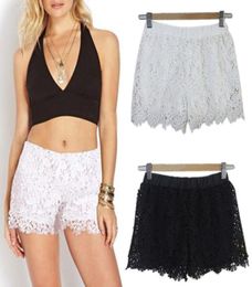 Summer Womens Sweet Cute Crochet Tiered Lace Shorts Skorts Short Pants Women039s7189661