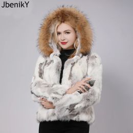 Fur Brand Hot Sale Women Genuine Real Rabbit Fur Coat Lady Winter Warm Real Rabbit Fur Jacket Natural Colour Real Rabbit Fur Overcoat